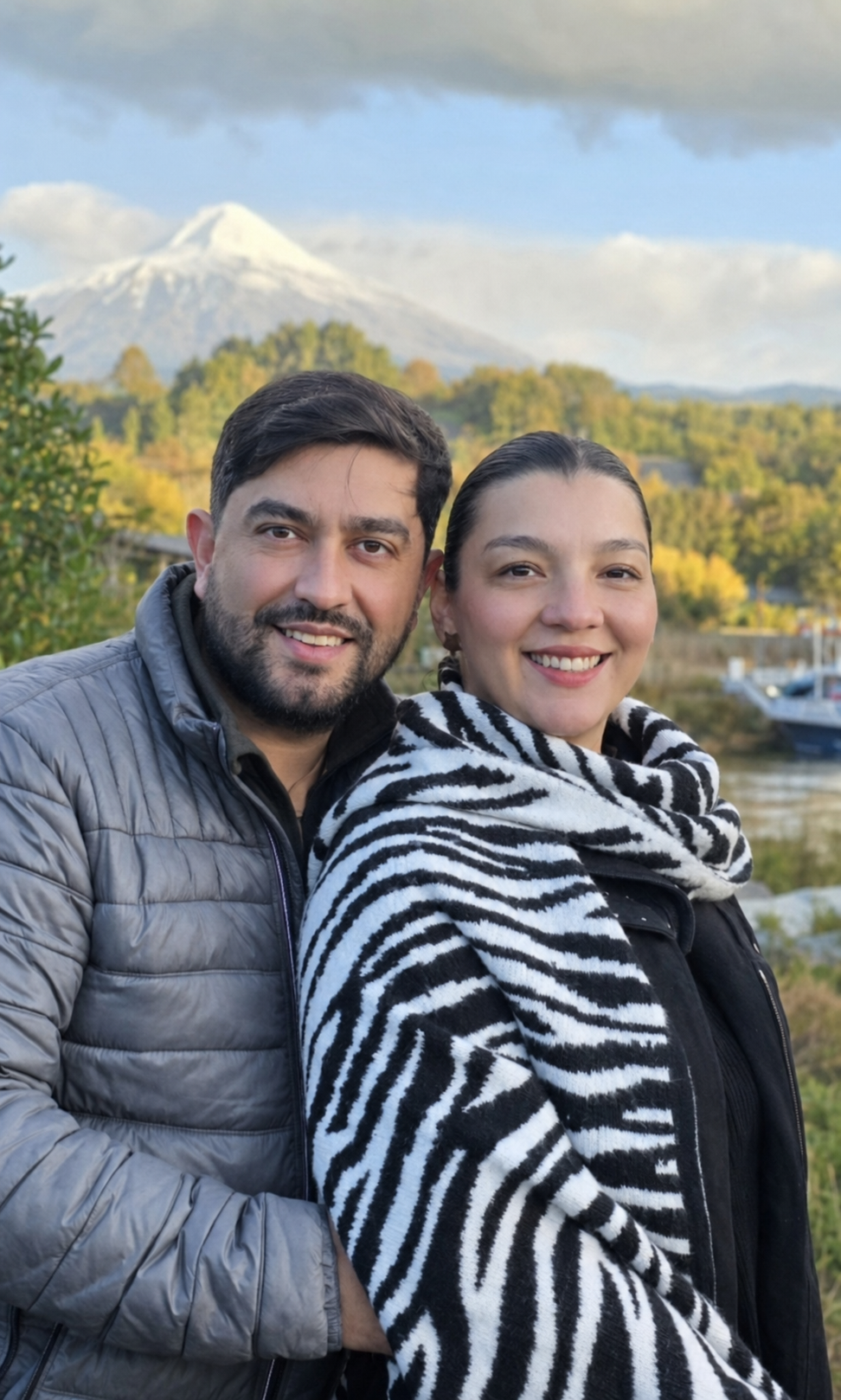 Pablo Cofré junto a su esposa Claudia